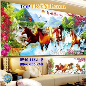 Tranh gắn đá mã đáo thành công 